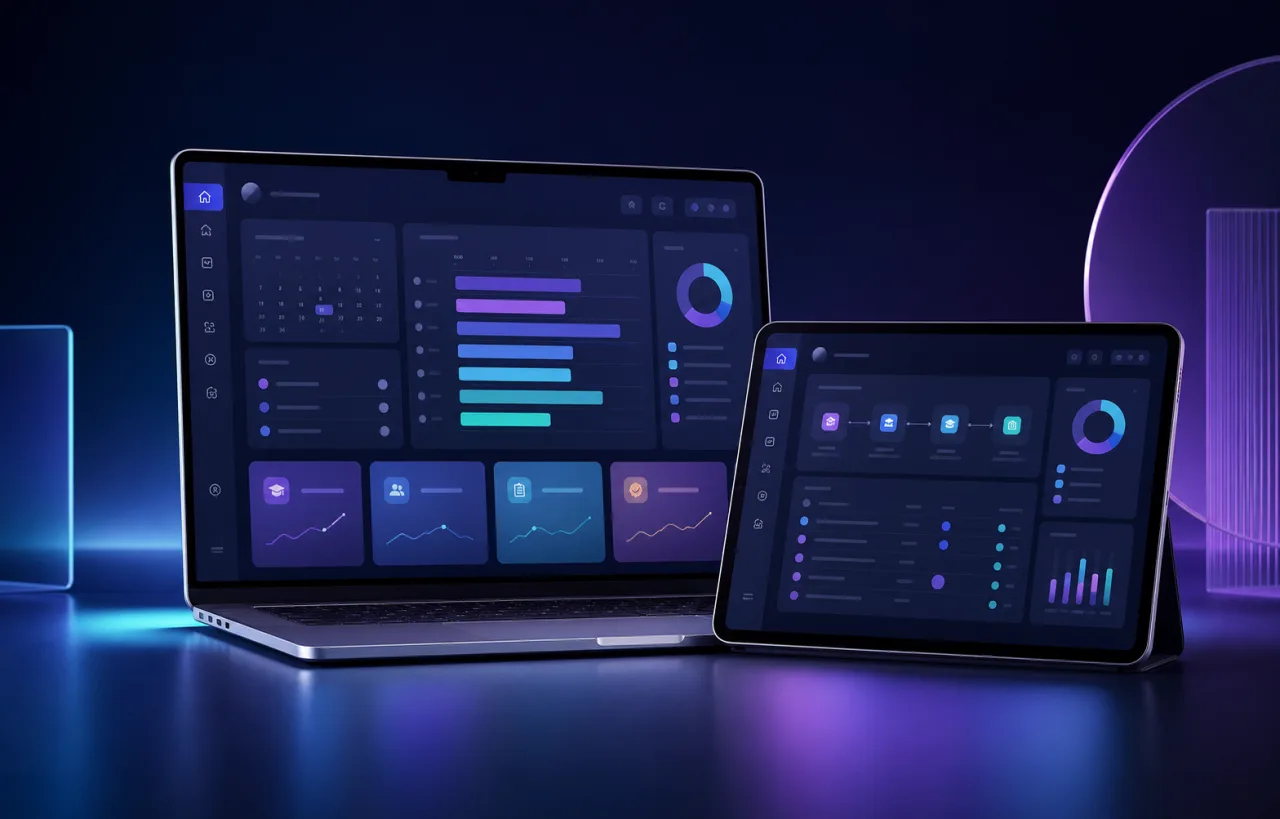 Ai Dershane akıllı eğitim platformunun dizüstü bilgisayar ve tablet arayüzü